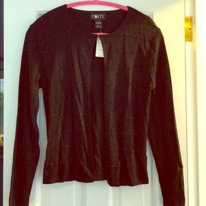 Dressy ladies black cardigan! NWT!